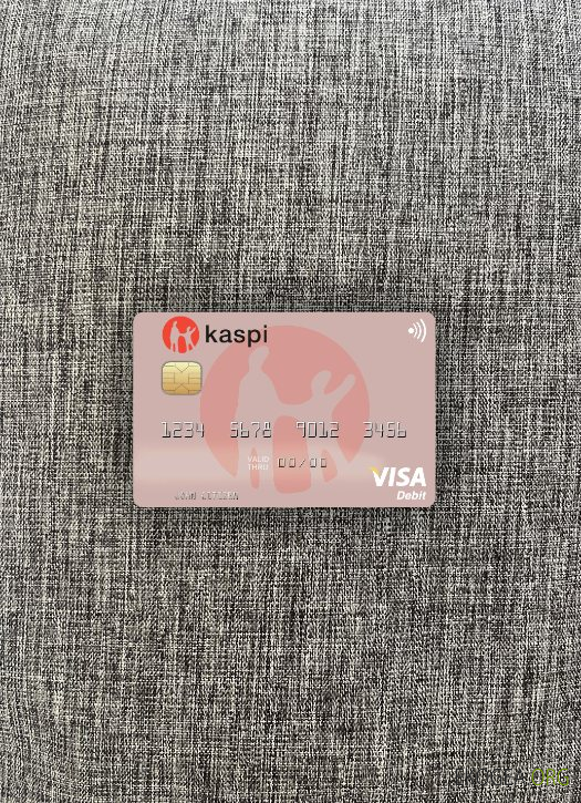 Kazakhstan Kaspi Bank carte de débit visa photolook , avant